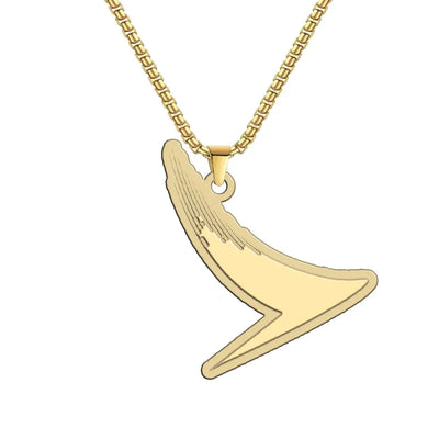 Cathay Pacific Airways Airlines aviation-themed hollow necklace, polished metal.
