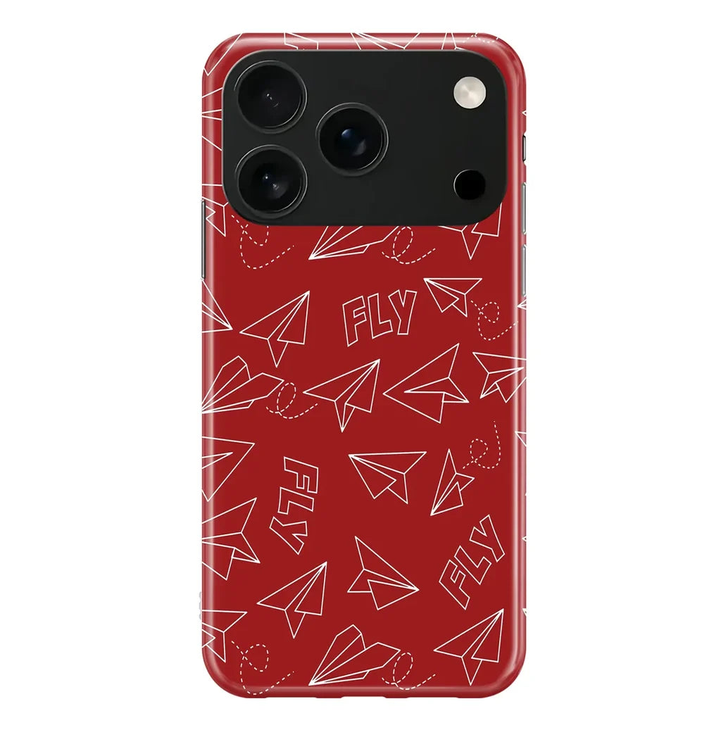 Paper Airplane & Fly-Red iPhone Case