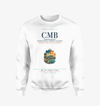 Thumbnail for Bandaranaike International Airport Colombo (CMB) design on white sweatshirt