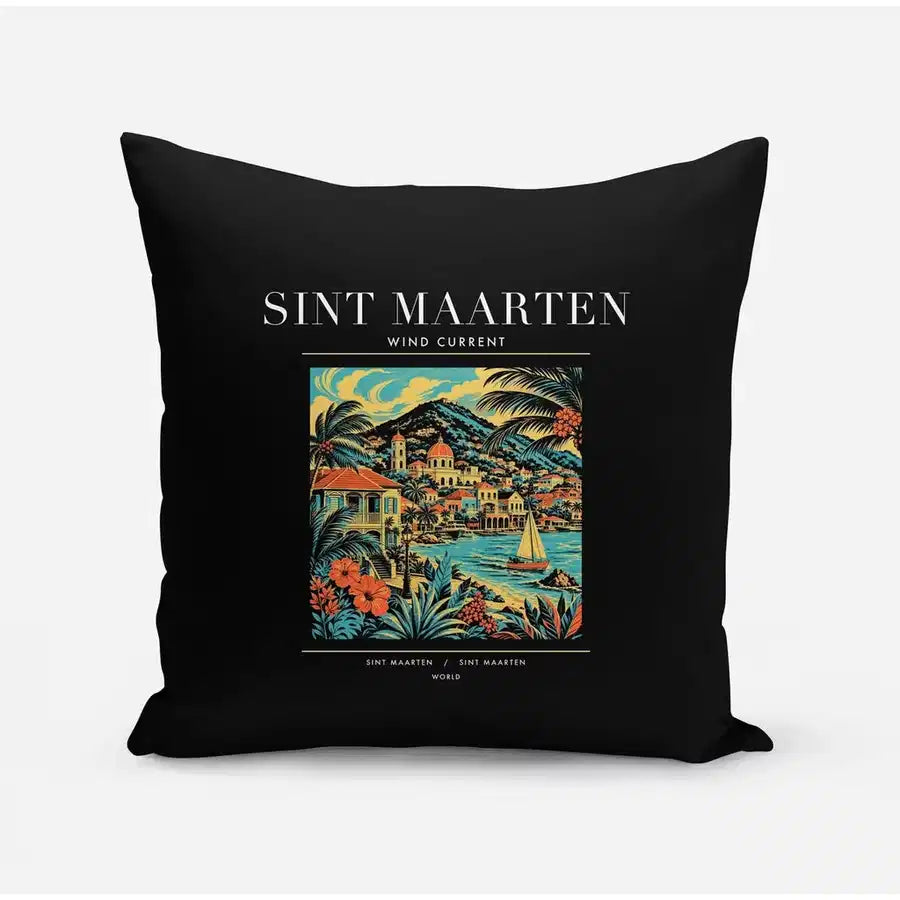 SINT MAARTEN - Poster - Pillow - Black