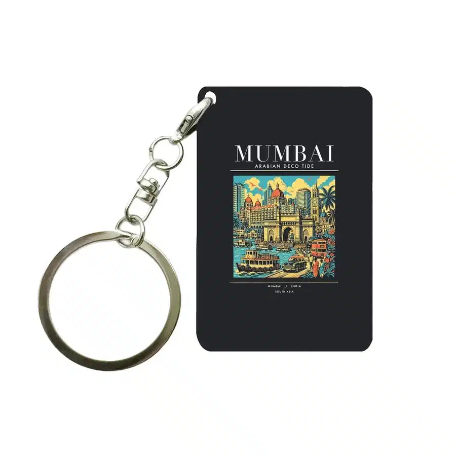 MUMBAI - Poster - Key Chain - Black