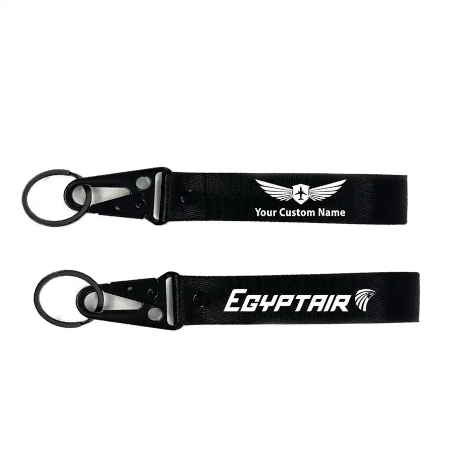 Egyptair Airlines aviation hawk-shaped key chain, durable metal alloy.