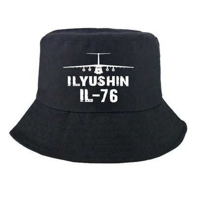 ILyushin IL-76 & Plane Summer aviation embroidery on breathable cotton summer hat.
