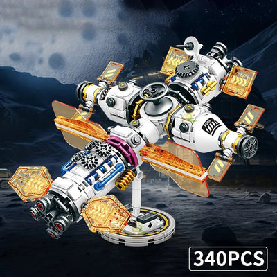 Space Station Building Blocks aviation themed Lego-style model aircraft in ABS plastic.