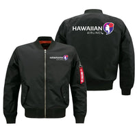 Thumbnail for Hawaiian Airlines logo on black bomber jacket