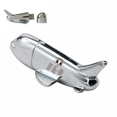 Aviation Alphabet 3 aviation design on durable metal casing airplane-shape USB drive.