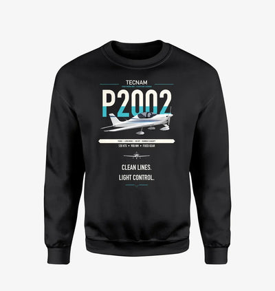 Tecnam P2002 Sierra MkII design on black sweatshirt