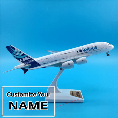 Side view of Airbus A380 Original Livery Airplane Model (1/200 Scale - 30CM) aviation 20-30cm scale model aircraft in diecast.