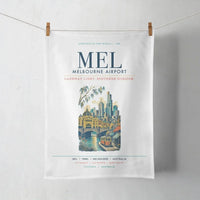 Thumbnail for Melbourne Airport (MEL) design on white towel