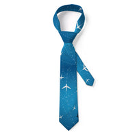 Thumbnail for Travelling with aviation design on premium silk blend tie.