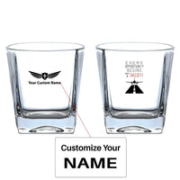 Thumbnail for Every Opportunity aviation design on whiskey glass, crystal-clear premium glassware.