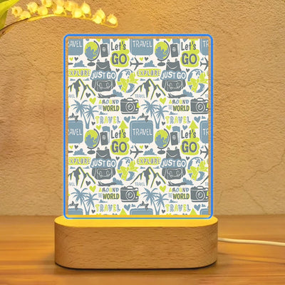 Motivational aviation art night lamp in premium acrylic with LED.