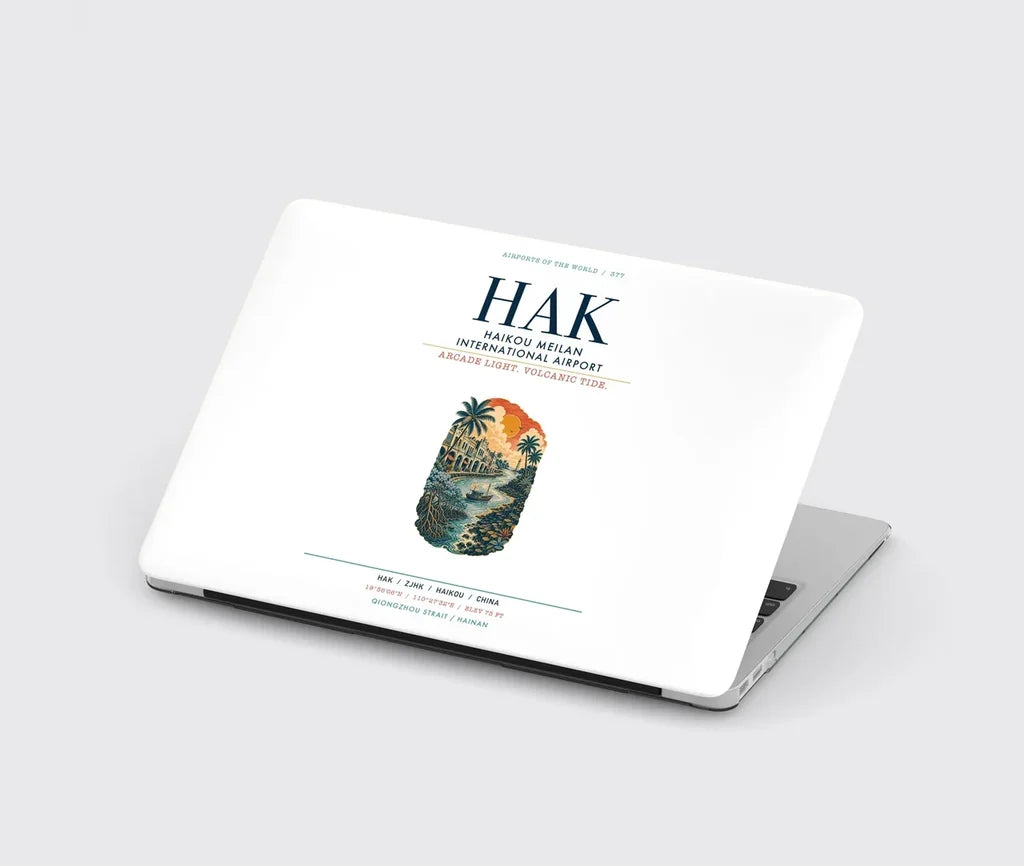 Haikou Meilan International Airport (HAK) design on white MacBook case