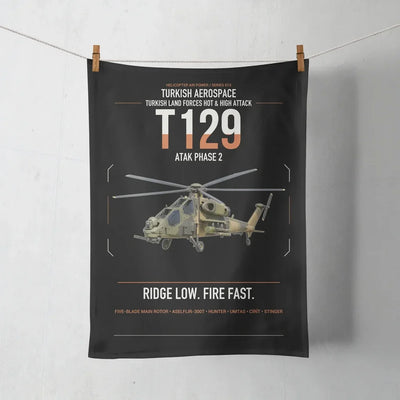 Turkish Aerospace T129 ATAK Phase 2 design on black towel