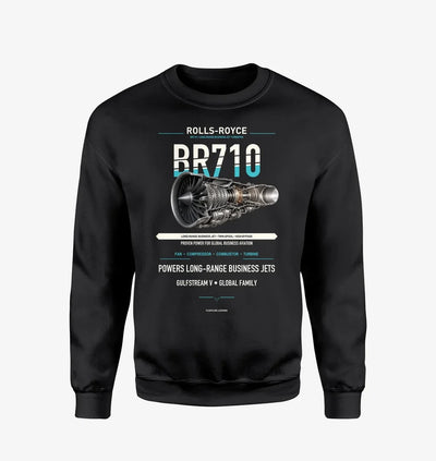 BR710 design on black sweatshirt