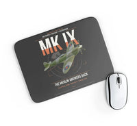 Thumbnail for Supermarine Spitfire Mk IX design on black rectangle mouse pad