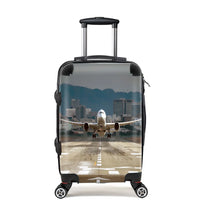 Thumbnail for Departing Boeing 787 Dreamliner Cabin Size aviation print luggage, durable shell.