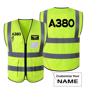 Airbus A380 Flat Text Reflective Vests