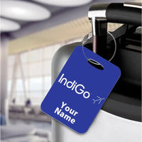Thumbnail for Indigo Airlines aviation print acrylic luggage tag, durable acrylic.