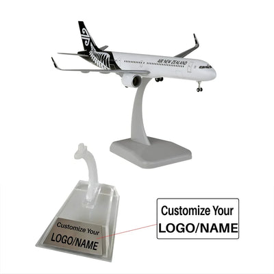 Side view of Air New Zealand White Airbus A321neo Airplane Model (1/200 Scale - 20CM) aviation 16-18cm scale model aircraft i.