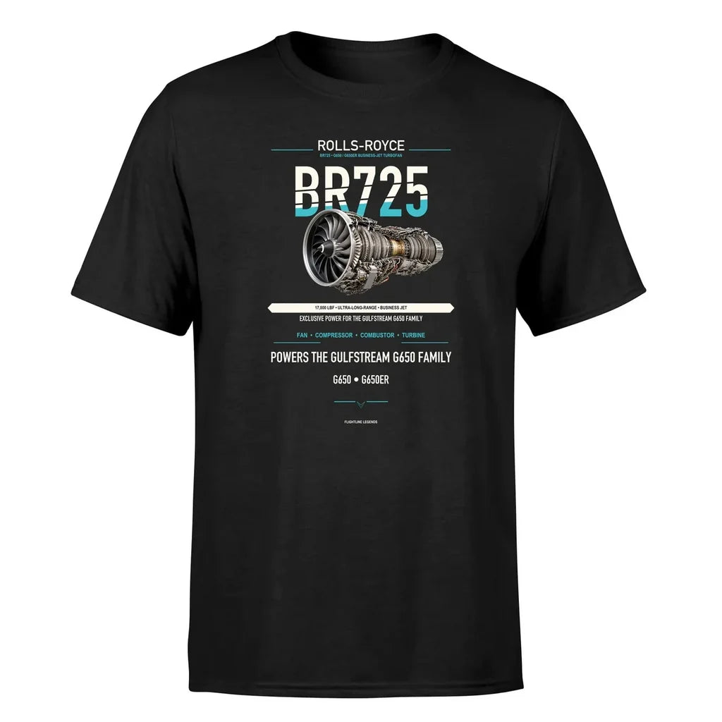 BR725 design on black single side