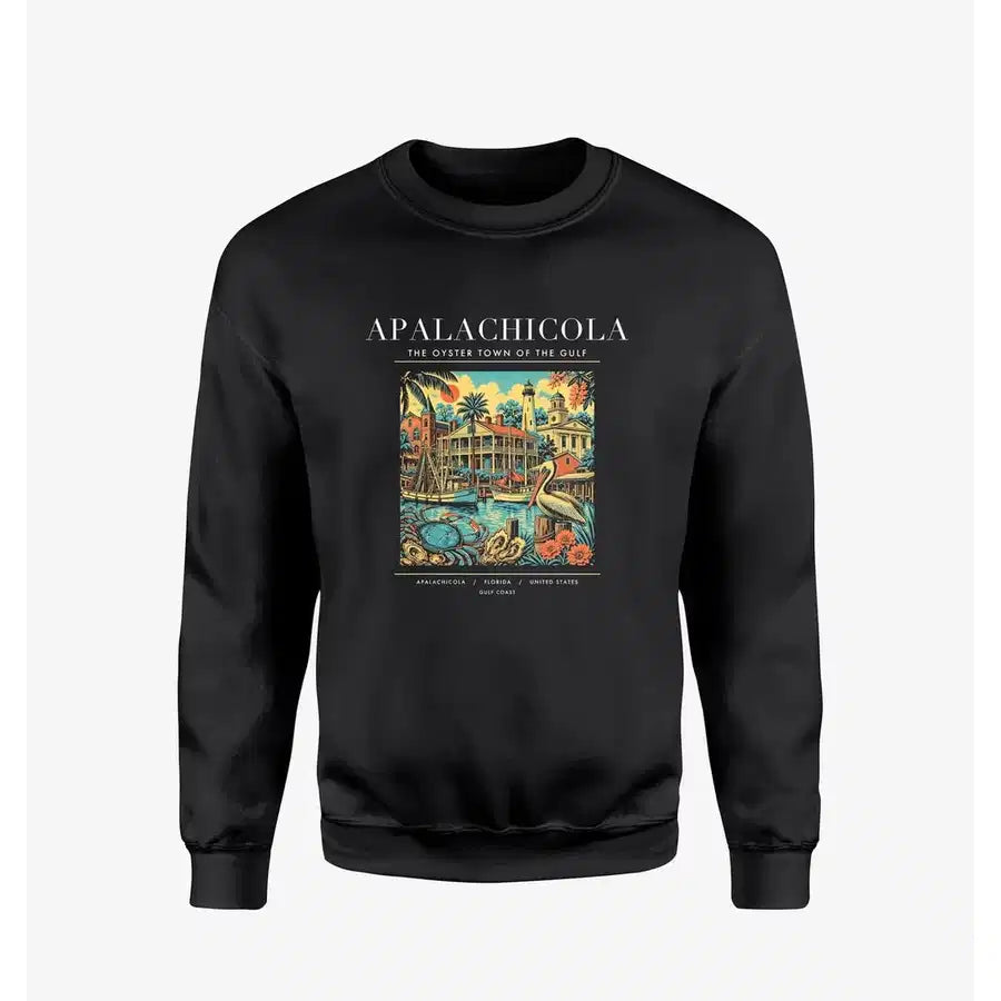 APALACHICOLA - Poster - Sweatshirt - Black