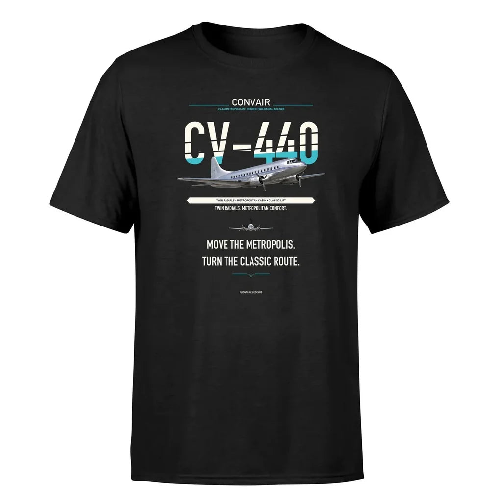 Convair CV-440 Metropolitan design on black single side