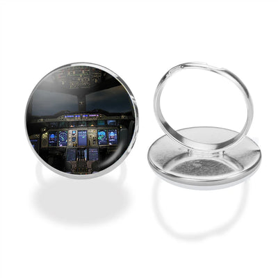 Airbus A380 Cockpit aviation ring in stainless steel.