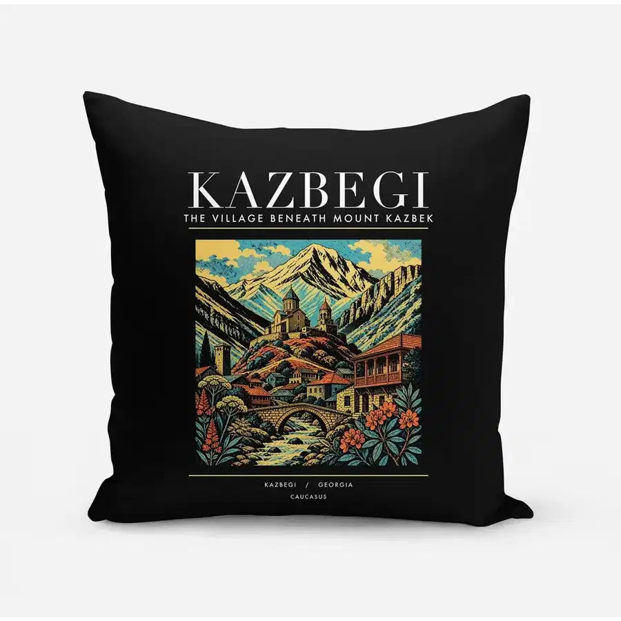 KAZBEGI - Poster - Pillow - Black