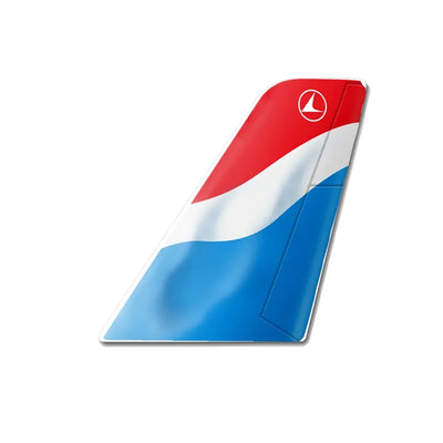 Luxair aviation design tail sticker in weather-resistant vinyl.