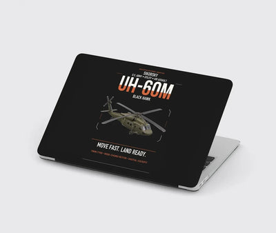 Sikorsky UH-60M Black Hawk design on black MacBook case