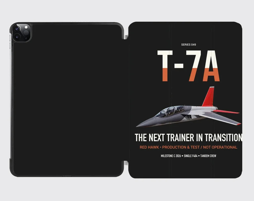 T-7A Red Hawk design on black ipad tablet case