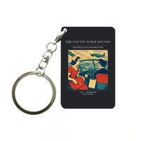 Thumbnail for VINTAGE G4481 - The County Nurse Rounds - Designed Key Chain design on black