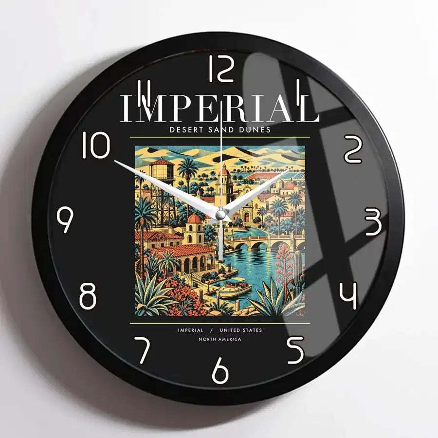 IMPERIAL - Poster - Wall Clock Framed - Black