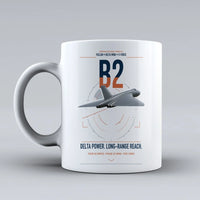 Thumbnail for Avro Vulcan B2 design on white ceramic mug, double-side print