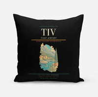 Thumbnail for Tivat Airport (TIV) design on black pillow