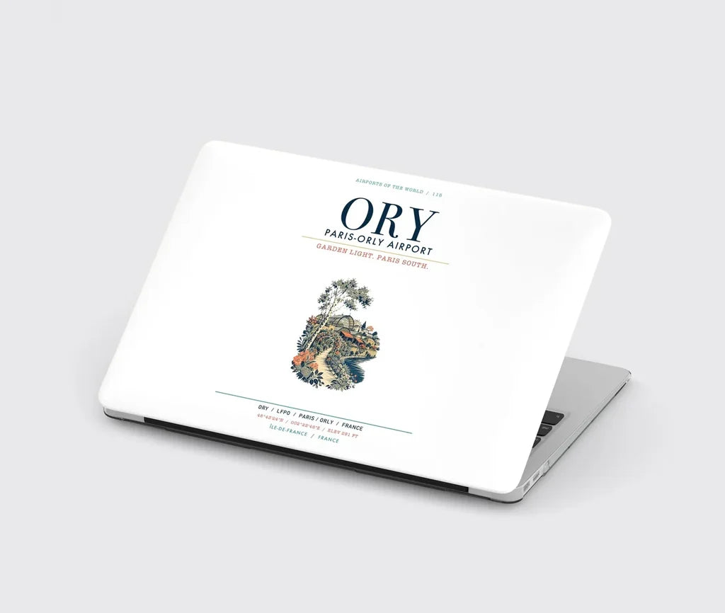Paris-Orly Airport (ORY) design on white MacBook case