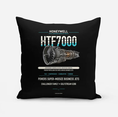 HTF7000 design on black pillow