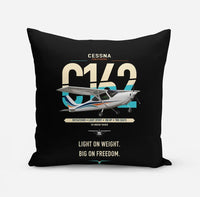 Thumbnail for Cessna 162 Skycatcher design on black pillow