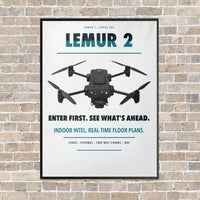 Thumbnail for BRINC LEMUR 2 vertical canvas print - framed - white background