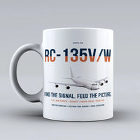 Thumbnail for RC-135V W Rivet Joint design on white ceramic mug, double-side print