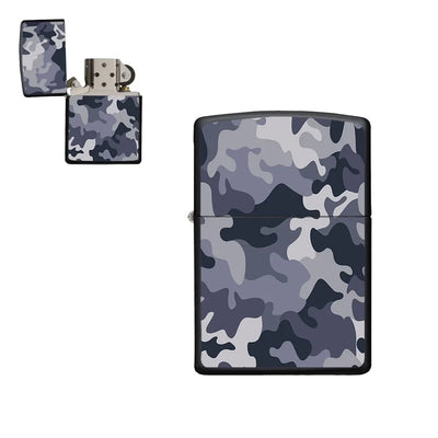 Military Camouflage Army Gray aviation metal lighter in premium metal alloy.