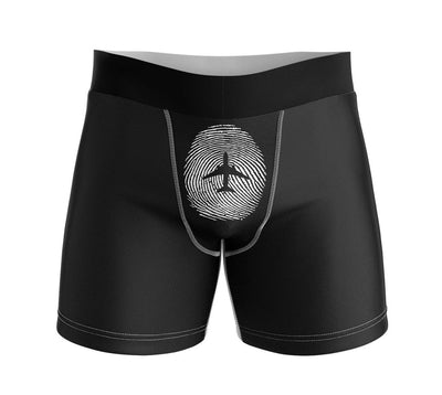 Aviation Finger Print aviation design on soft cotton blend men's boxers.