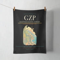 Thumbnail for Gazipasa-Alanya Airport (GZP) design on black towel