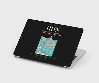 Frankfurt-Hahn Airport (HHN) design on black MacBook case