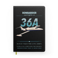 Thumbnail for Bombardier Learjet 36A design on black notebook