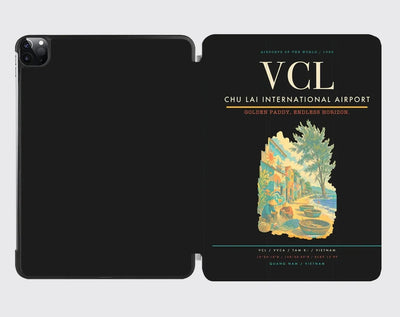 Chu Lai International Airport (VCL) design on black ipad tablet case