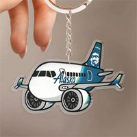 Thumbnail for Alaska Airlines Boeing B737 MAX Design Acrylic Keychain