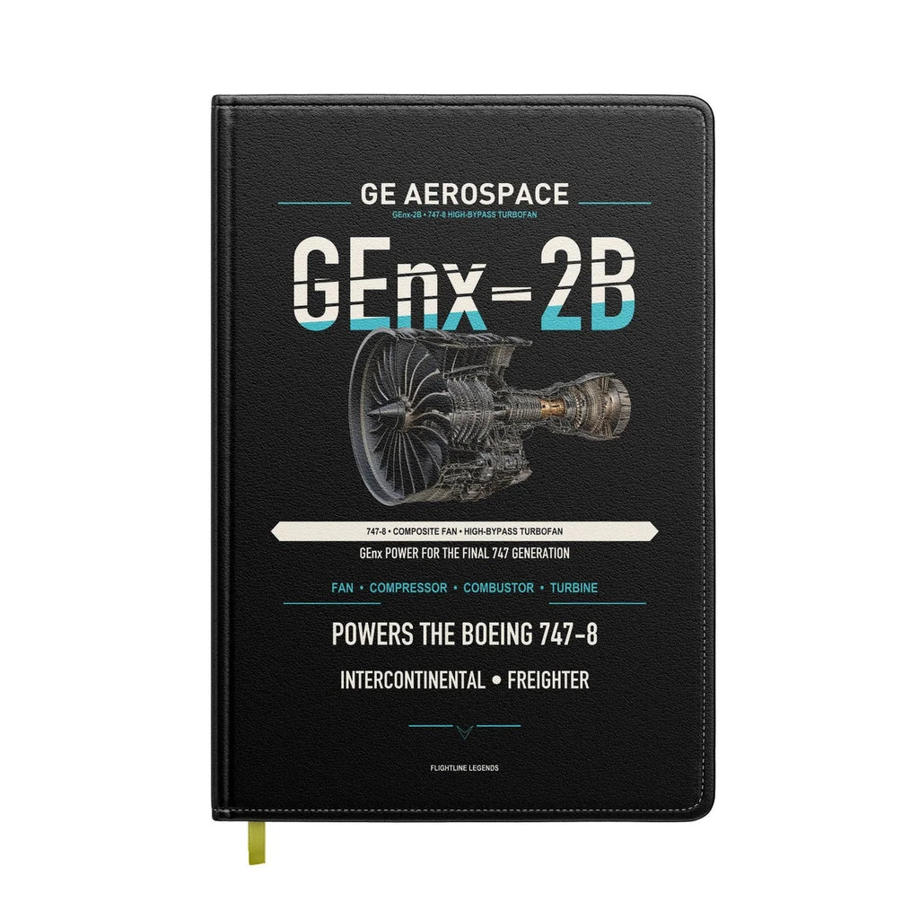 GEnx-2B design on black notebook