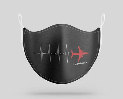 Aviation Heartbeats aviation face mask in breathable cotton blend.